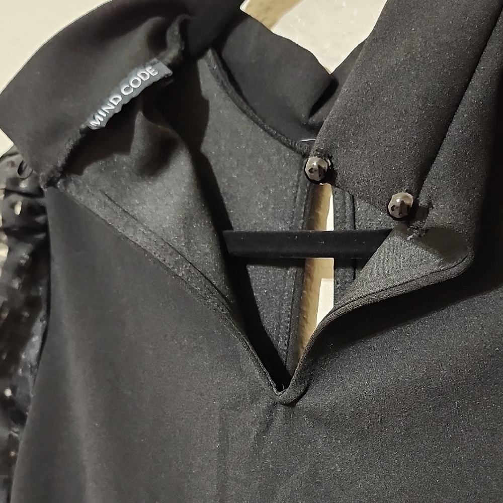 Mind Code Black Fitted Bodysuit With Cut Out And … - image 5